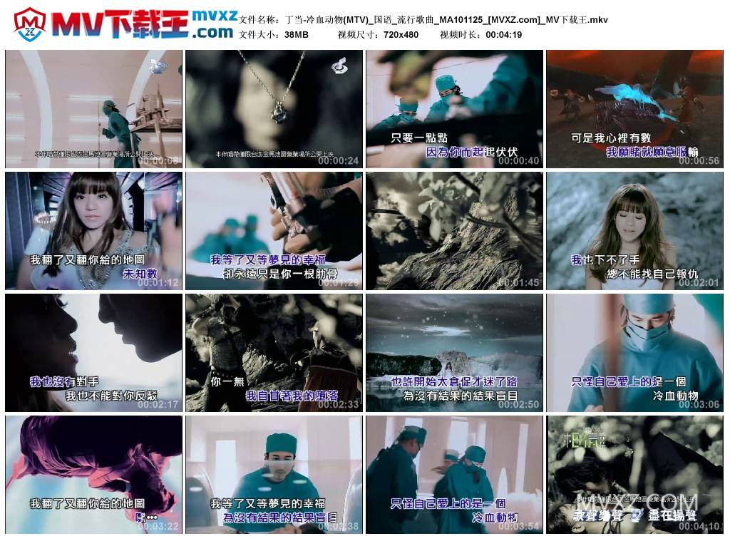 丁当-冷血动物(MTV)_国语_流行歌曲_MA101125